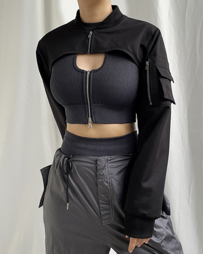 Functional Irregular Crop Top