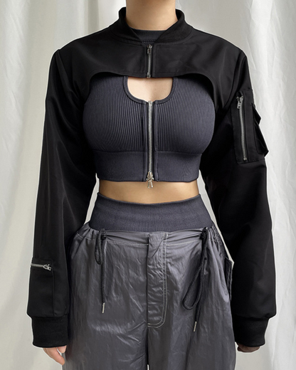 Functional Irregular Crop Top