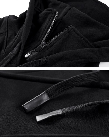 Functional Irregular Pocket Mask Tactical Hoodie