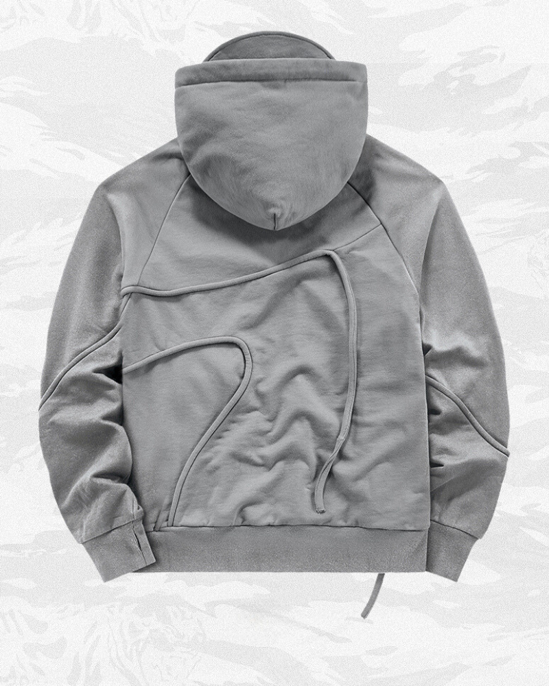 Functional Irregular Pocket Mask Tactical Hoodie