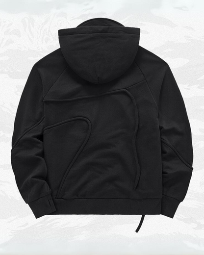 Functional Irregular Pocket Mask Tactical Hoodie