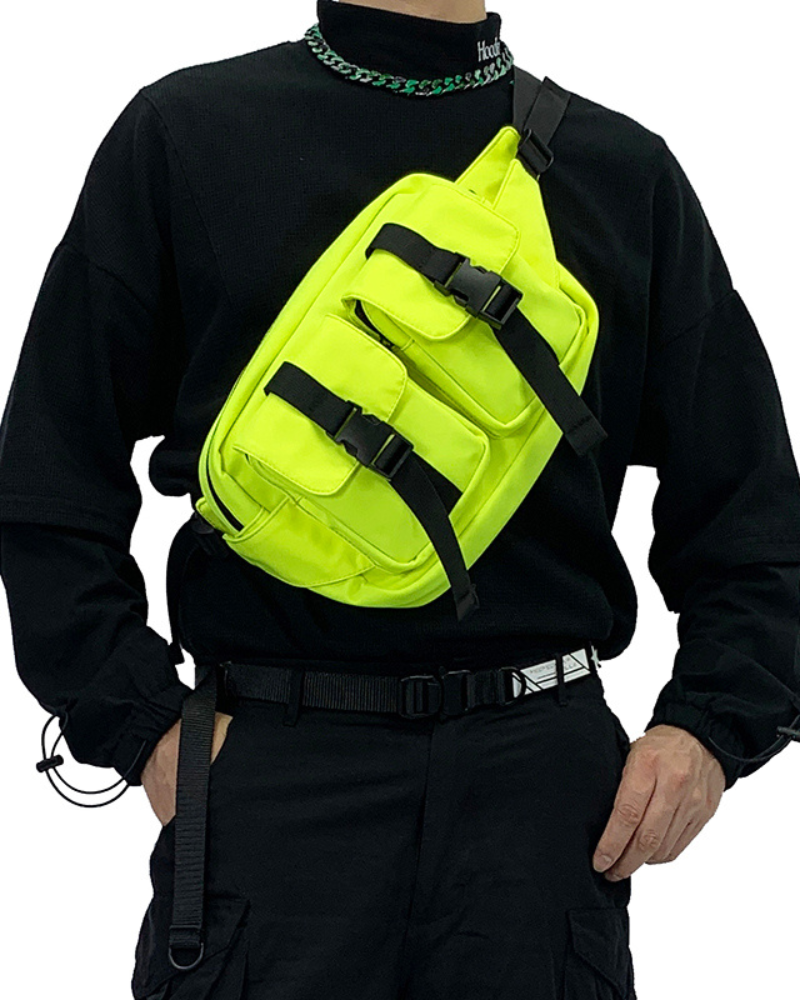 Functional Nylon Sling Chest Bag