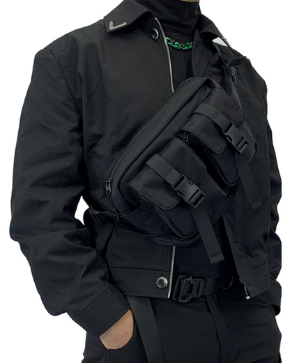 chest bag，chest pack，black chest bag，tactical chest bag，cross chest bag，men chest bag，men&
