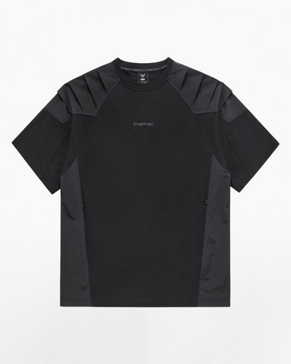 Techwear T-shirts,tactical shirt,mens black tees,cargo t-shirt men&