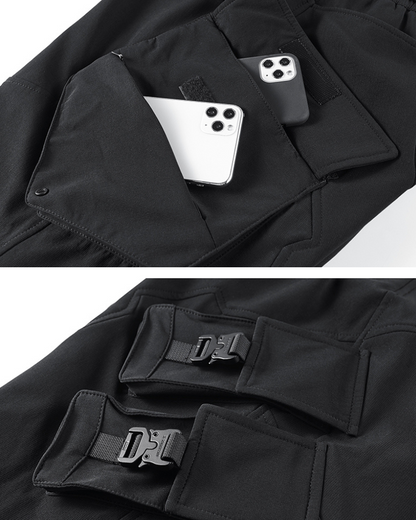 Functional Multi-Pocket Tech Cargo Shorts