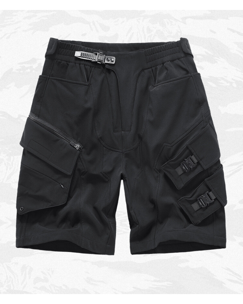 Functional Multi-Pocket Tech Cargo Shorts