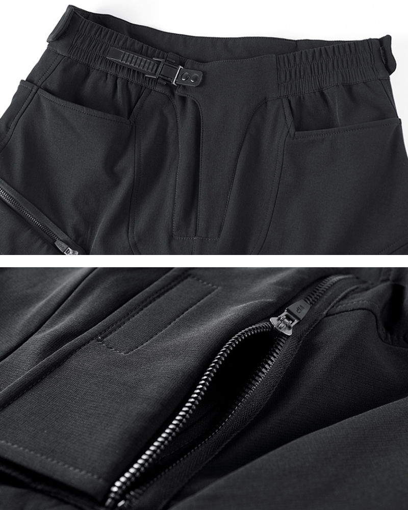 Functional Multi-Pocket Tech Cargo Shorts