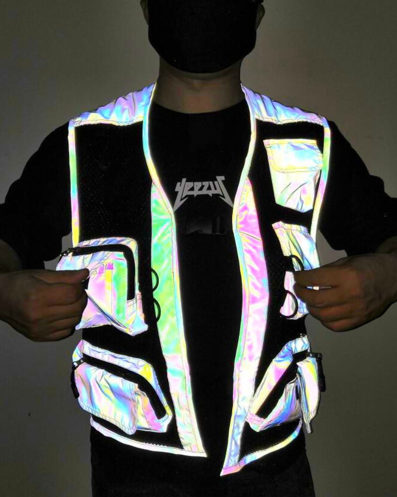 Functional Multi-Pocket Colorful Reflective Vest