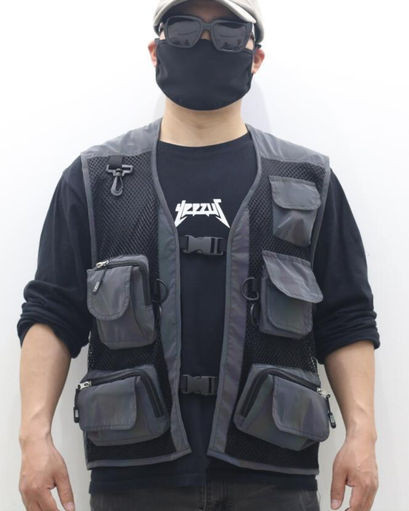 Functional Multi-Pocket Colorful Reflective Vest