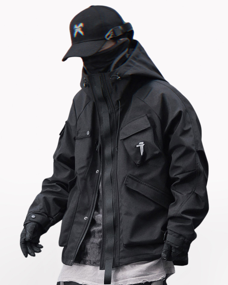 Functional Multi-Pocket Unisex Hooded Jacket