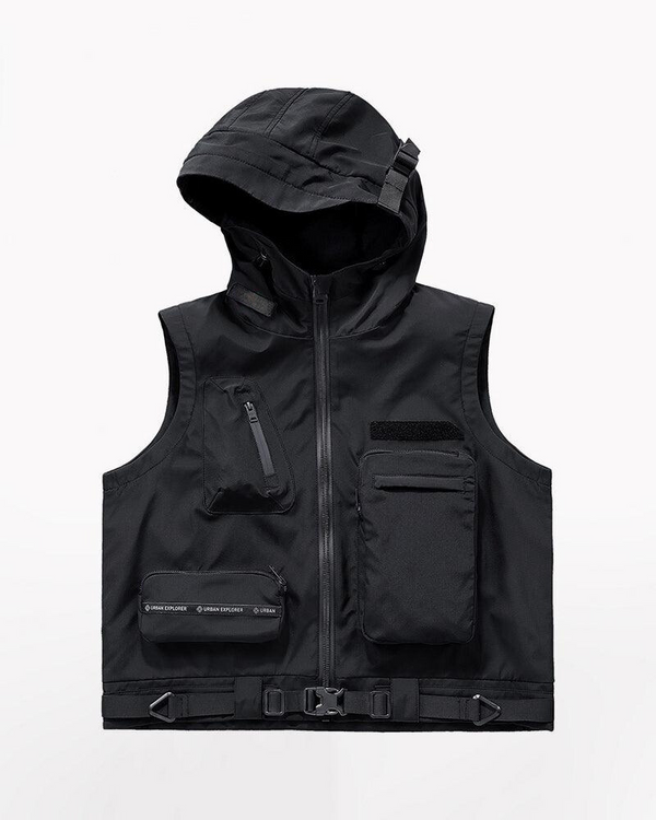 Functional Multi-Pocket Hooded Vest
