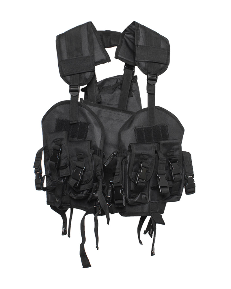 S'YTE MULTI-POCKET TECH VEST M（3） Black Multiple Pocket Vest with Net – Techwear Canada