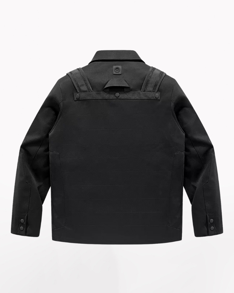 Functional Multi-Pocket Utility Blazer Jacket
