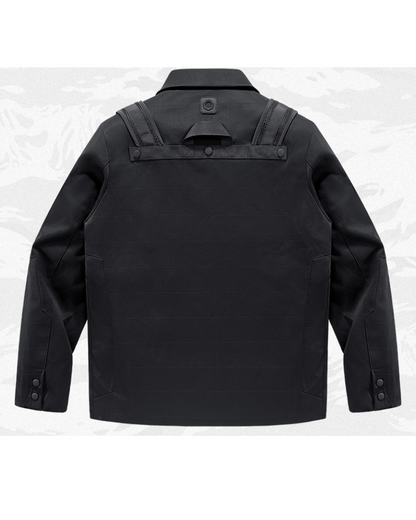 Functional Multi-Pocket Utility Blazer Jacket