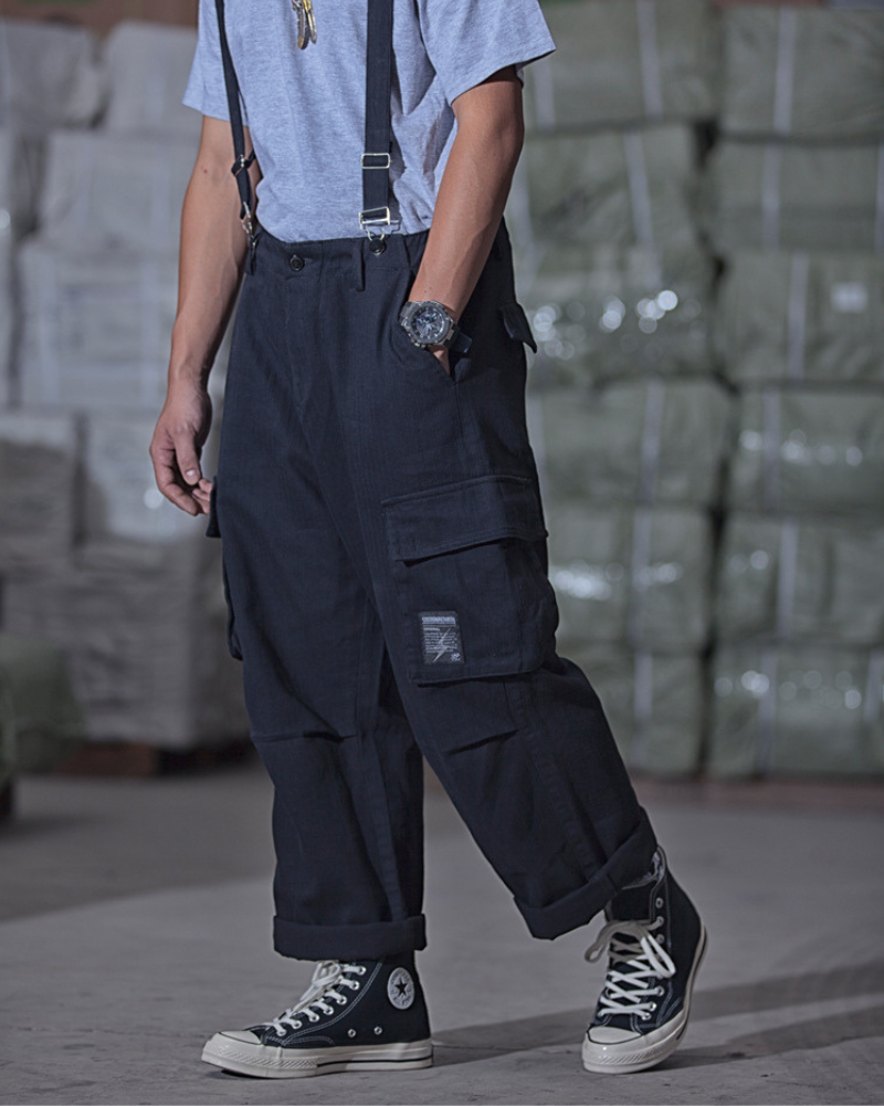 Functional Multi-Pocket Utility Overall Pants