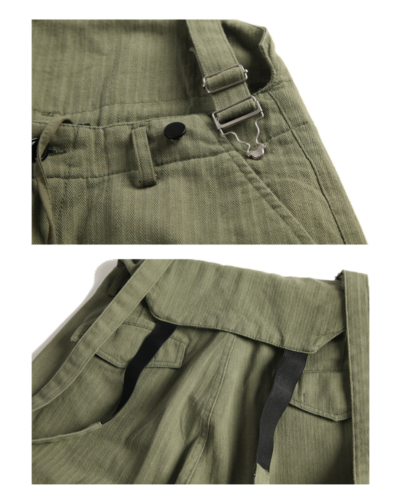 Functional Multi-Pocket Utility Overall Pants