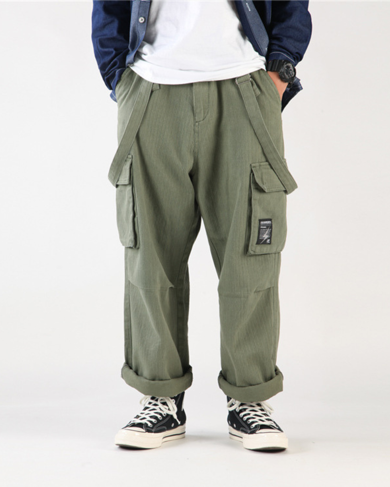 Functional Multi-Pocket Utility Overall Pants