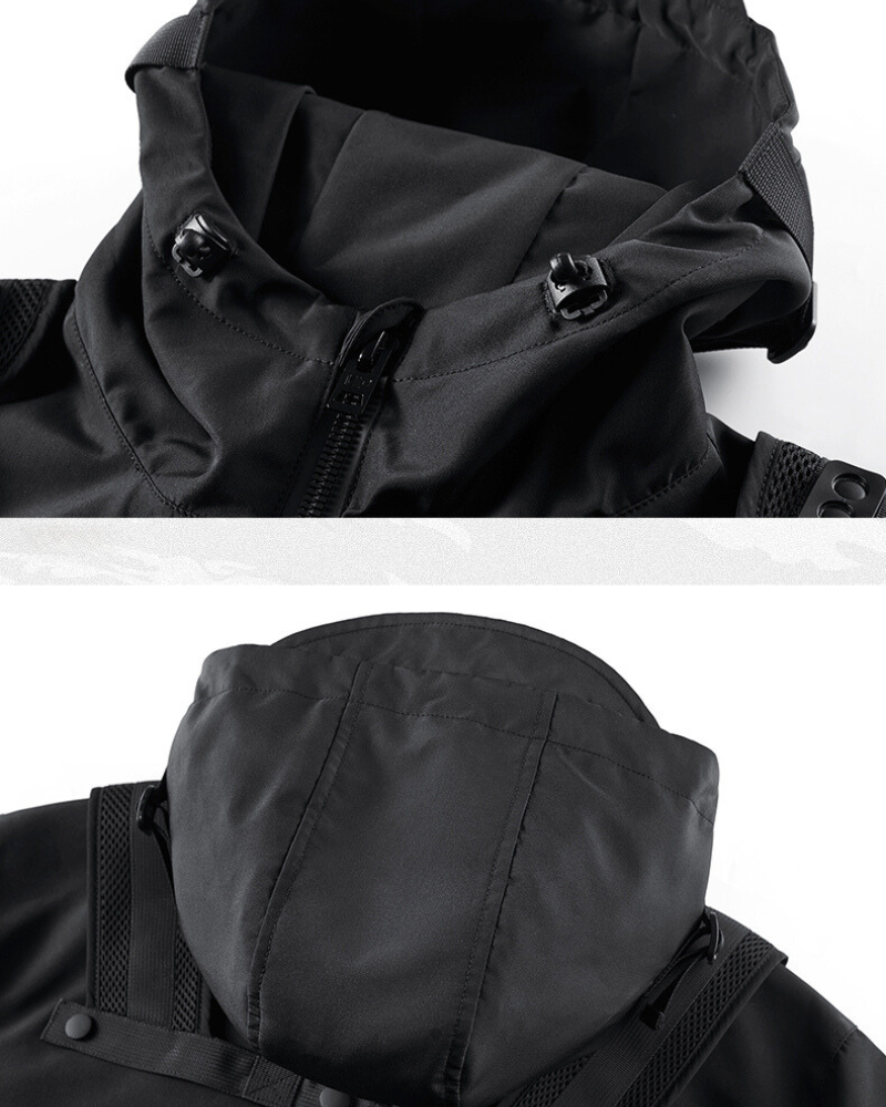 Functional Multi-pocket Cargo Hooded Jacket