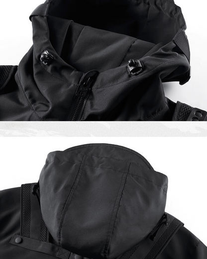 Functional Multi-pocket Cargo Hooded Jacket