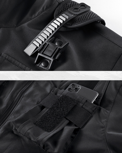 Functional Multi-pocket Cargo Hooded Jacket