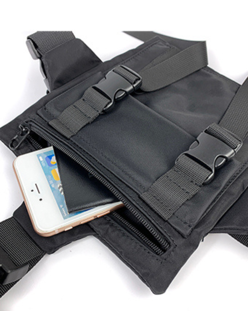Functional Black Chest Sling Bag