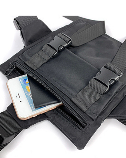 Functional Black Chest Sling Bag