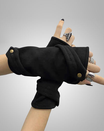 Functional Ninja Half Finger Gloves, for Men, Size Onesize, Black