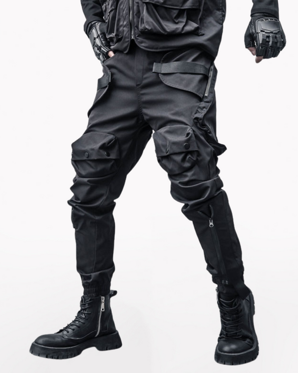 Functional Pocket Zipper Cargo Pants