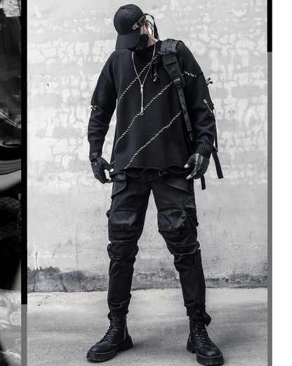 Functional Pocket Zipper Cargo Pants