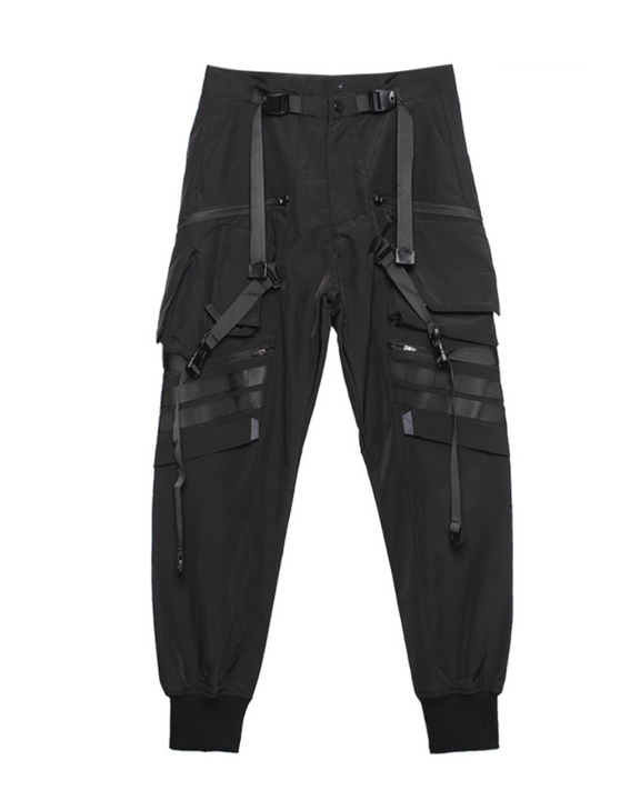 Functional Paratrooper Black Cargo Pants