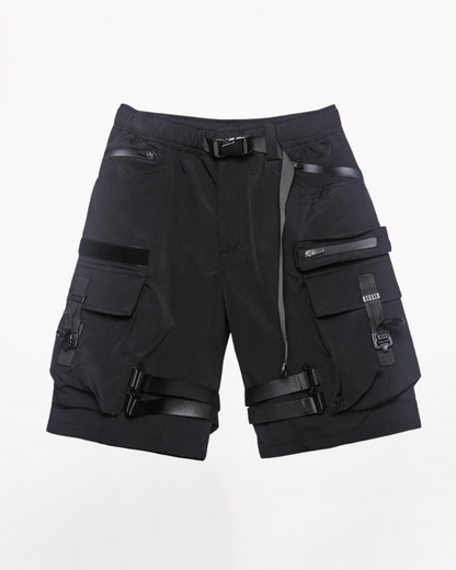Streetwear Multi Pockets Black Cargo Shorts