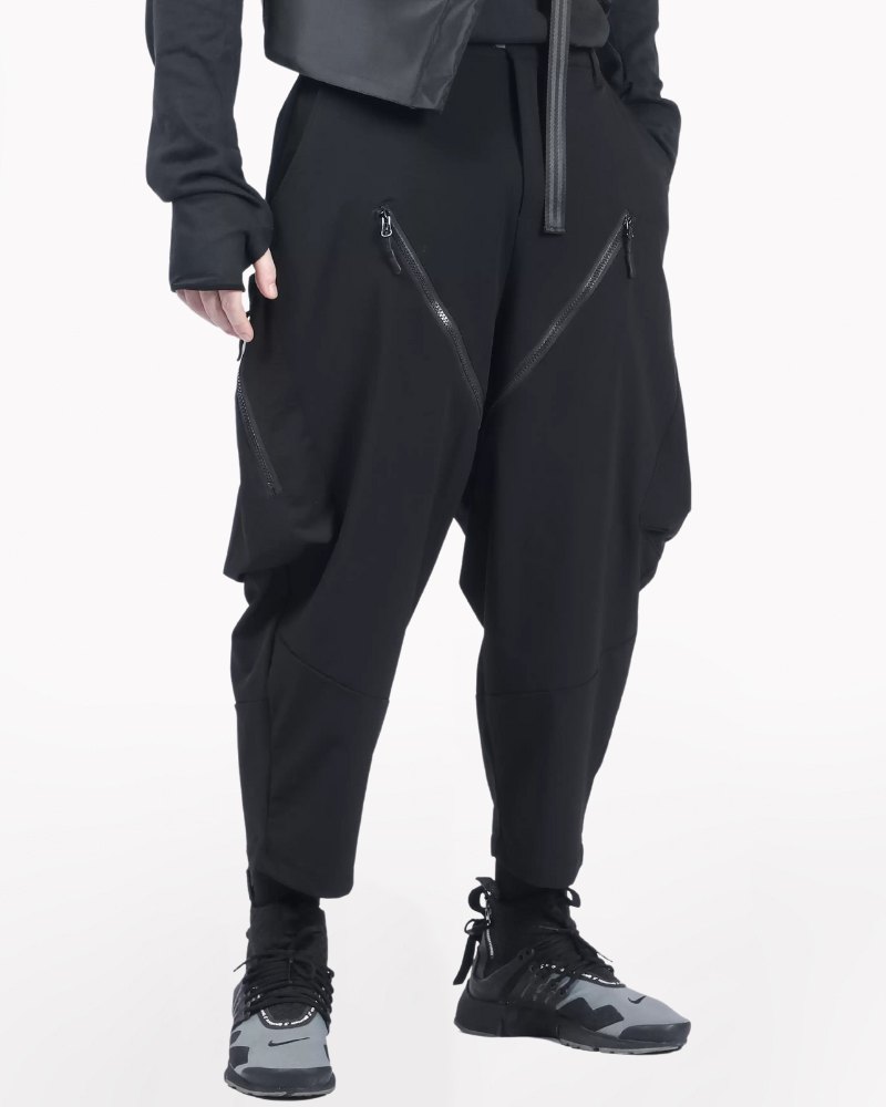 Functional Samurai Zipper Hakama Pants