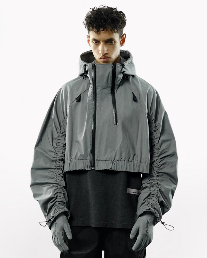 Cyberpunk Sculpted Silhouette Short Jacket – Techwear Official Cyberpunk Sculpted Silhouette Short Jacket – Techwear Official