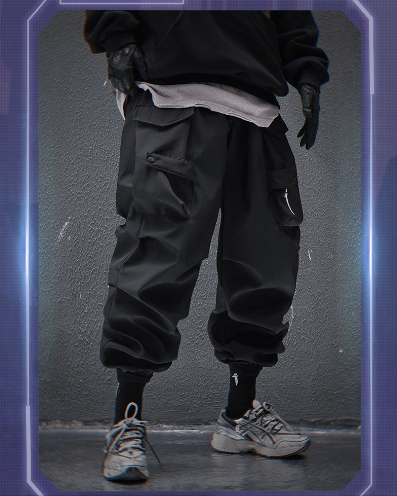 Functional Stacked Cargo Jogger Pants