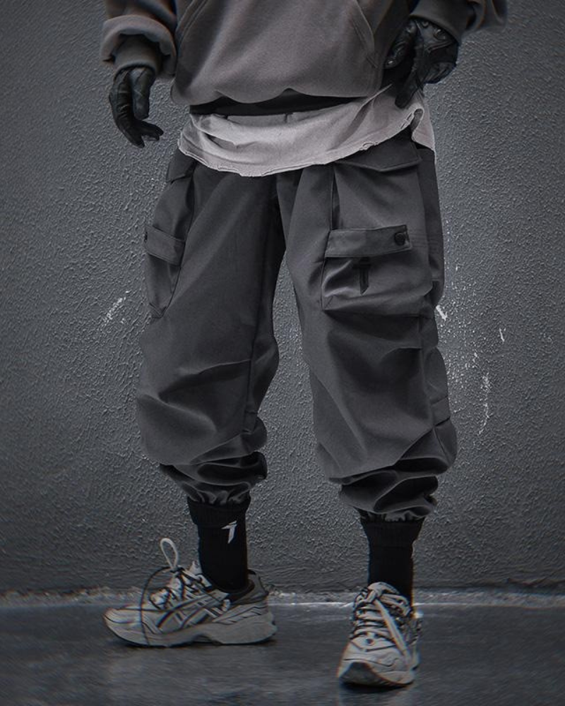 Functional Stacked Cargo Jogger Pants