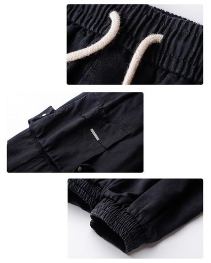 Streetwear Black Loose Large-Pocket Cargo Pants