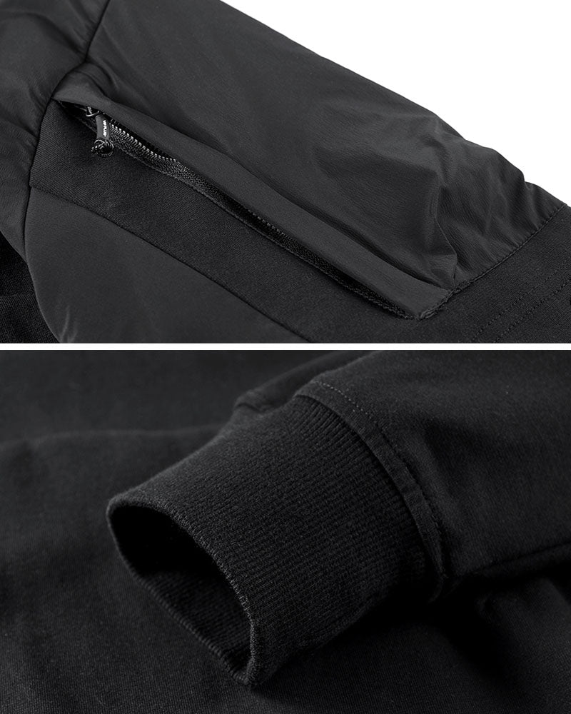 Functional Two-tone Spliced Tactical Hoodie