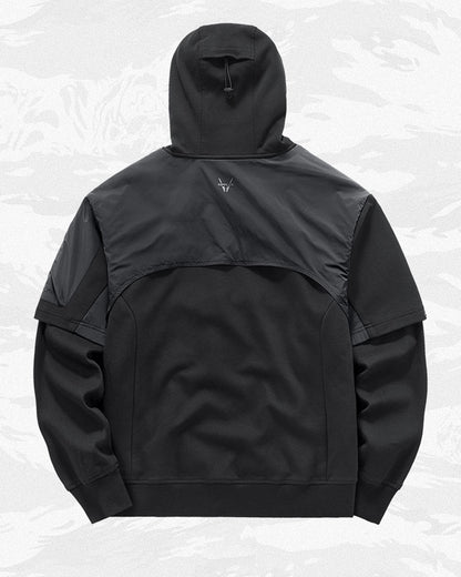 Functional Two-tone Spliced Tactical Hoodie