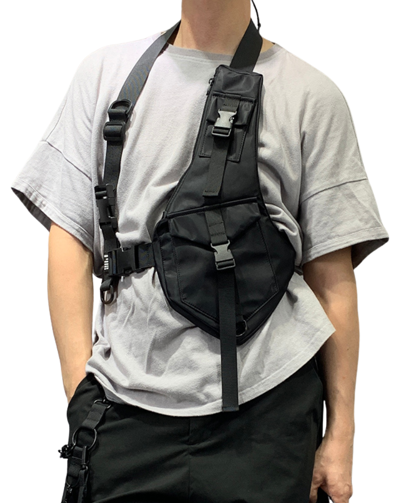chest bag，chest pack，black chest bag，tactical chest bag，cross chest bag，men chest bag，men&