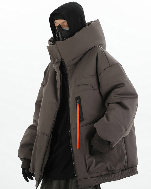 Functional High-Necked Unisex Hooded Winter Jacket