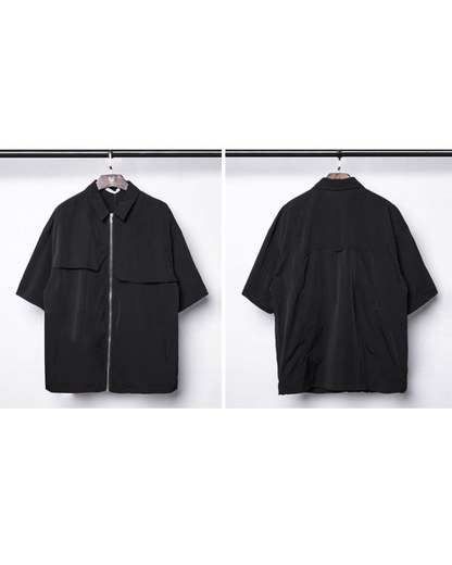 Functional Zip-Up Short Sleeve Shirt