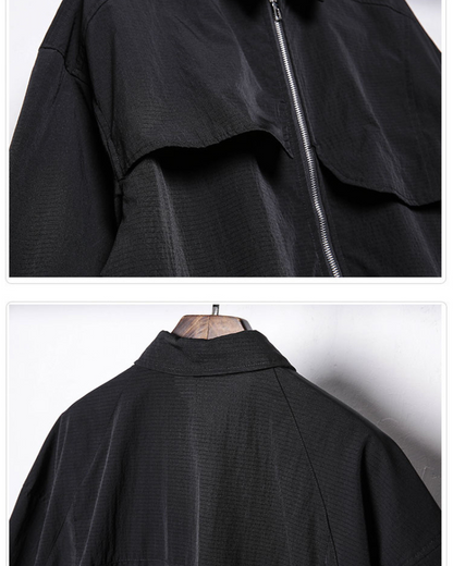 Functional Zip-Up Short Sleeve Shirt