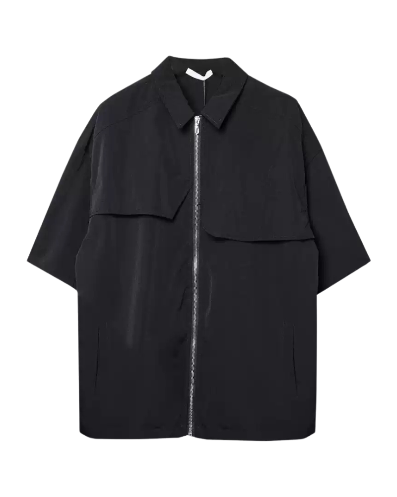 Functional Zip-Up Short Sleeve Shirt