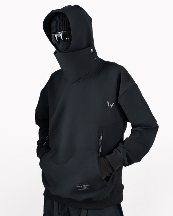 Functional Knight Detachable High-neck  Hoodie