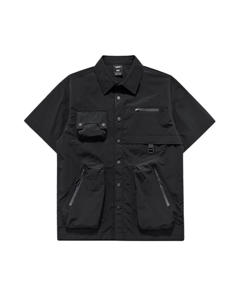 Functional Multi-Pocket Detachable Sleeve Shirt