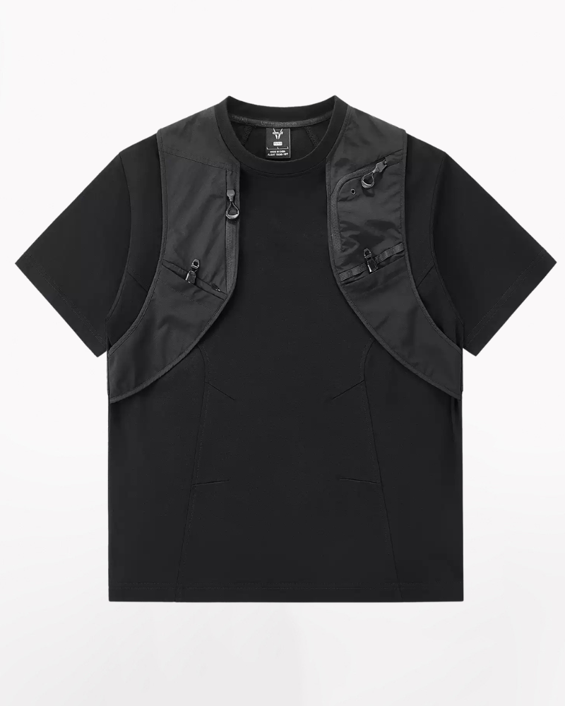 Functional Outdoor Sport Spliced Cargo T-Shirt