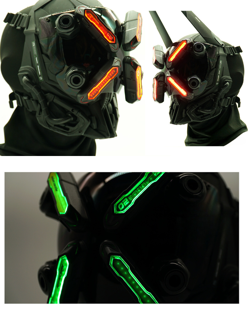 Future Envoy LED Cyberpunk Helmet Mask