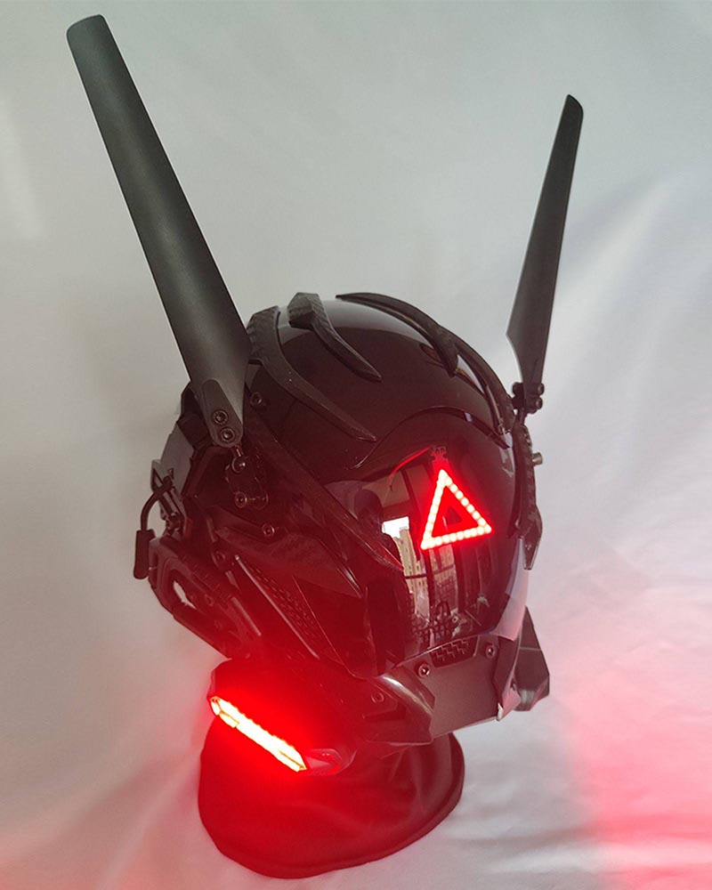 Futuristic Wing Cyberpunk Sci Fi Helmet Mask