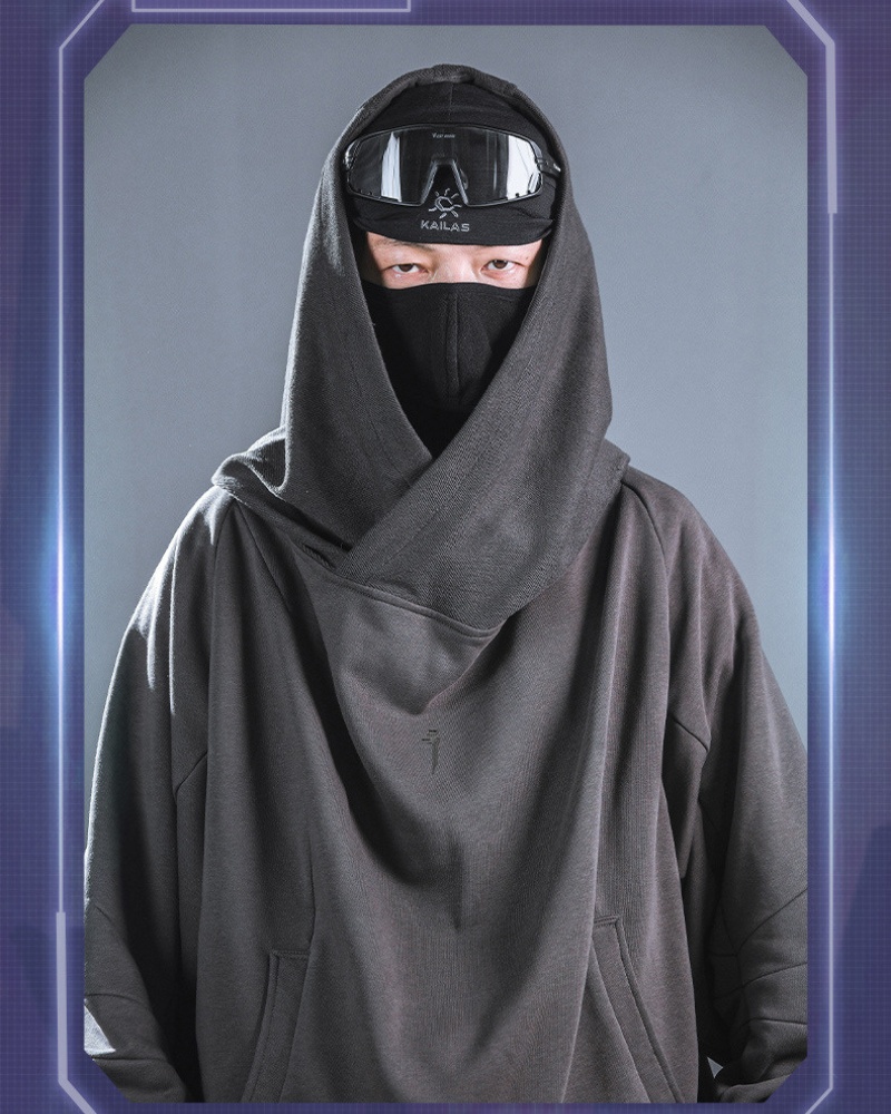 Futuristic Darkwear Sorcerer Utility Hoodie