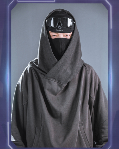 Futuristic Darkwear Sorcerer Utility Hoodie